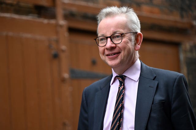 Levelling Up Secretary Michael Gove is said to have suggested locations including Stoke, Burnley and Sunderland for a temporary relocation of the Lords (Oli Scarff/PA)