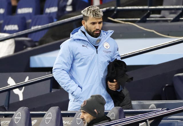 Aguero has spent a lot of time on the sidelines this season