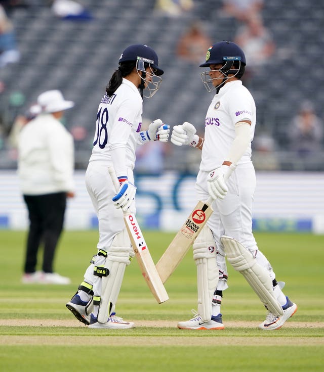 India's Smriti Mandhana (left) and Shafali Verma put on 167 for the first wicket 
