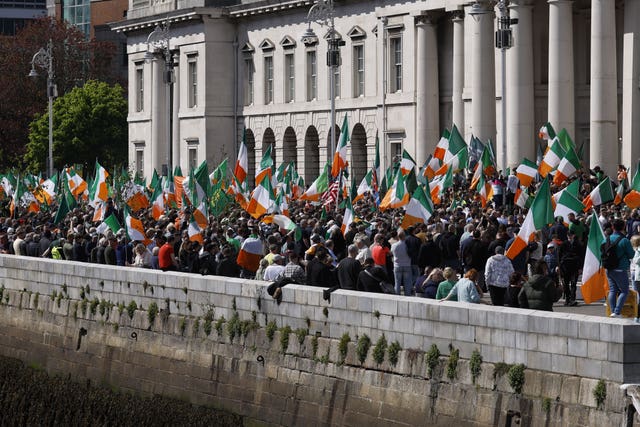 An anti-immigration protest in Dublin