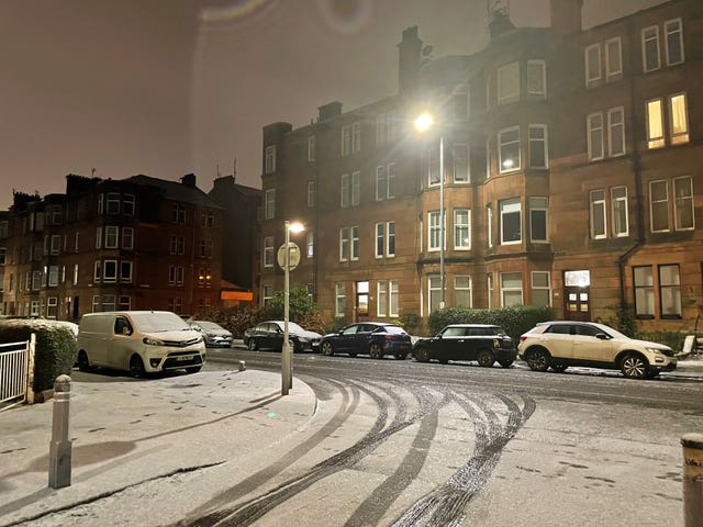 Snow in Glasgow