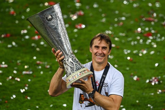 Julen Lopetegui has rebuilt his reputation at Sevilla after a four-month stint at Real Madrid (PA via DPA)