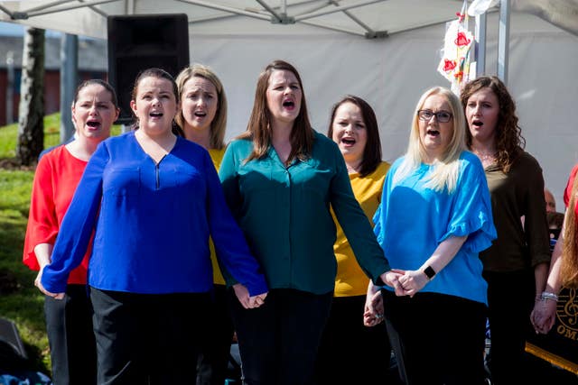 Omagh Community Choir performed at the Memorial Gardens