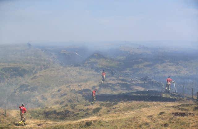 Winter Hill moorland fire