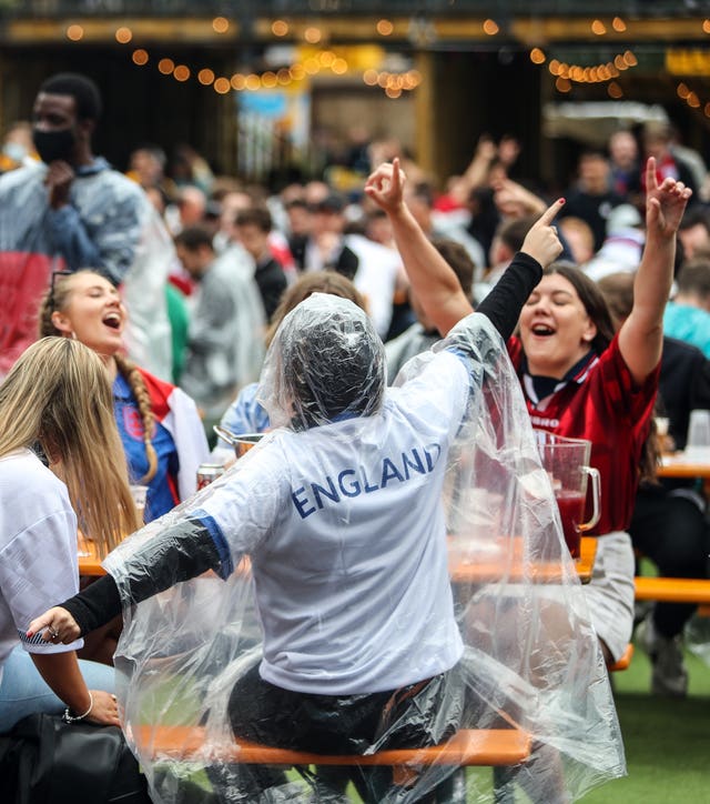 Fans watch England v Germany