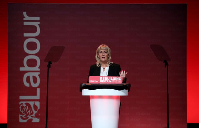 Labour general secretary Jennie Formby speaking at the party's conference in Liverpool (Peter Byrne/PA)