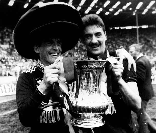 Kenny Dalglish (left) and Ian Rush with the FA Cup