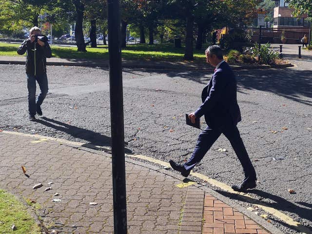 Mark Evill leaving Merthyr Tydfil Crown Court