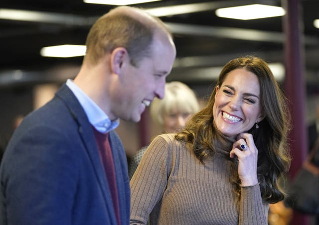 The Duke and Duchess of Cambridge during a visit to Lancashire last month 