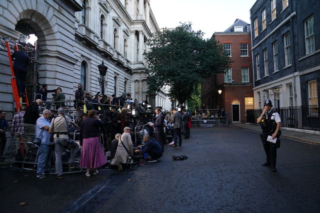 Media gather outside 10 Downing Street