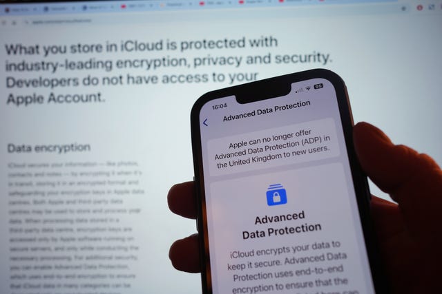 Apple removes data protection