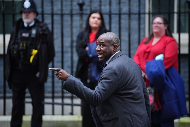 Deputy Prime Minister David Lammy in Downing Street on Monday 