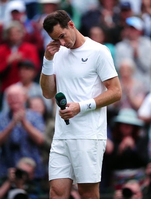 Andy Murray was given an emotional send-off on Thursday 