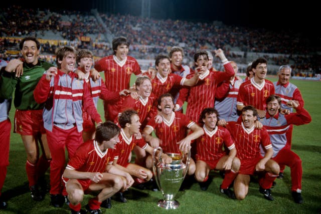 Liverpool celebrate winning the European Cup (Peter Robinson/EMPICS)
