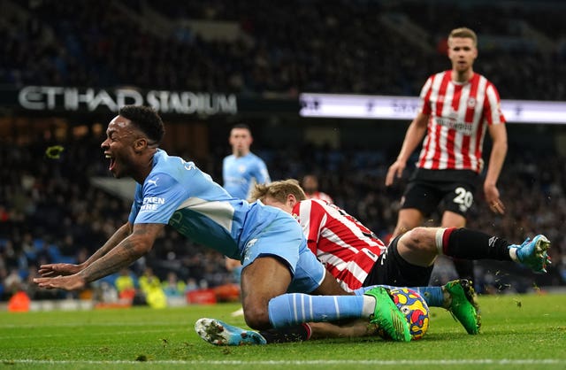 Sterling won the penalty that led to City's first goal