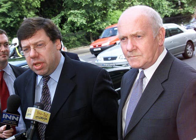 Irish foreign affairs minister Brian Cowen with John Reid