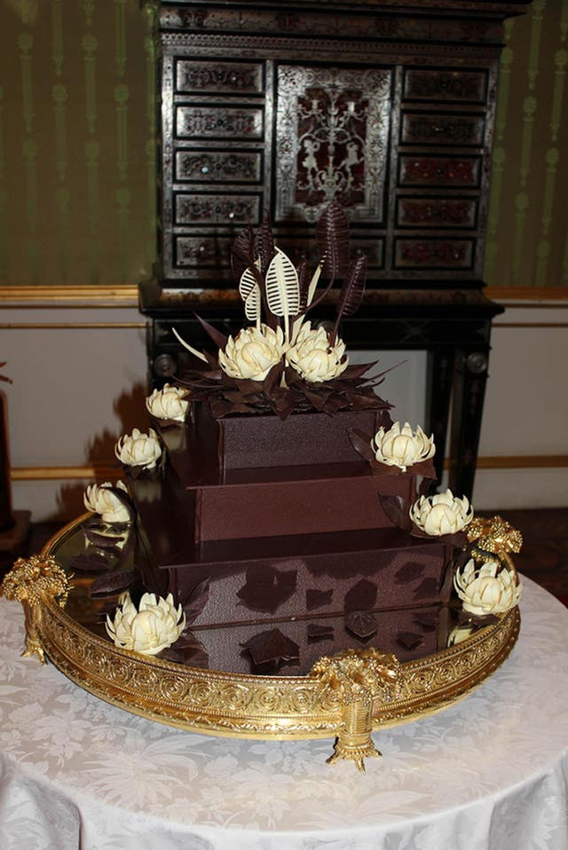 The chocolate biscuit cake made by McVities for the wedding of Prince William and Kate Middleton