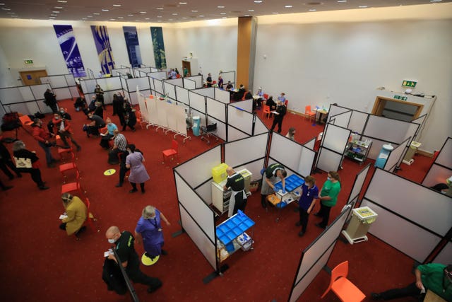 The NHS vaccine centre that has been set up at the Centre for Life in Times Square, Newcastle