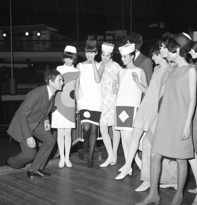 Pierre Cardin and models