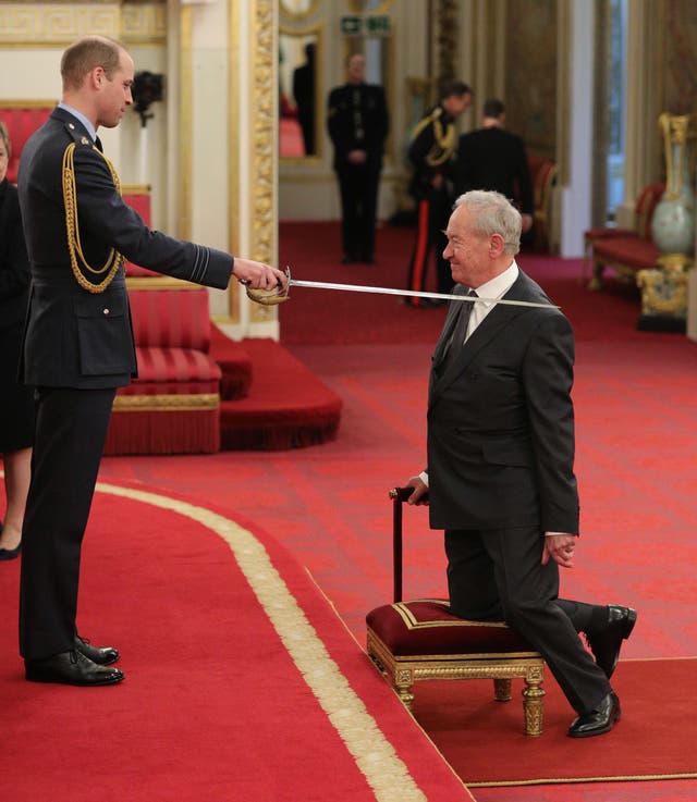 Historian and broadcaster Simon Schama received a knighthood for services to history (Yui Mok/PA)