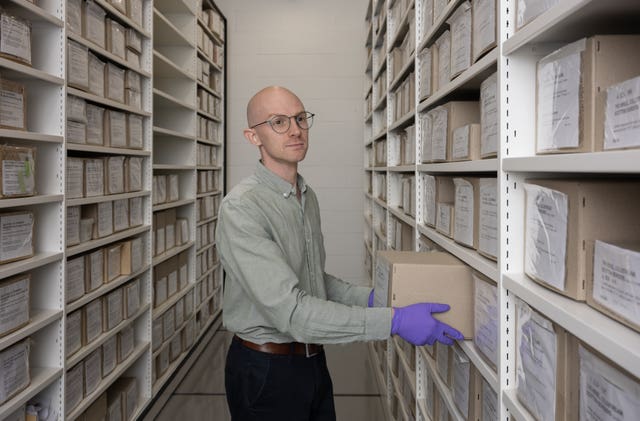  Dr Matthew Knight in the facility at the National Museums Collection Centre 