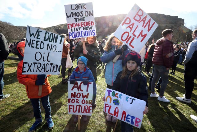 Climate change protest