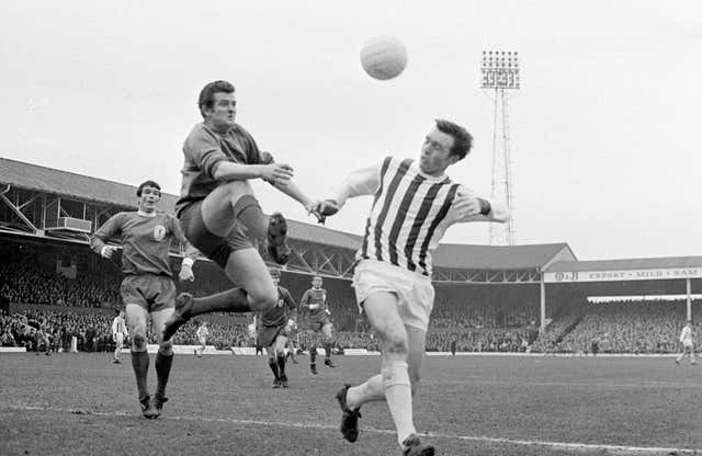 A coroner ruled that the death of former England striker Jeff Astle (right) was caused by repeated heading of a football