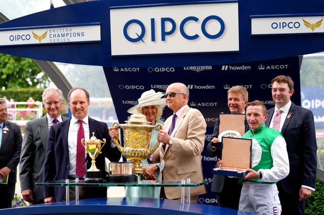 The Pyledriver team celebrate after their Royal Ascot victory 