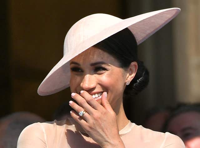 The Duchess of Sussex was all smiles as she attended her first royal occasion since the wedding (Dominic Lipinski/PA)