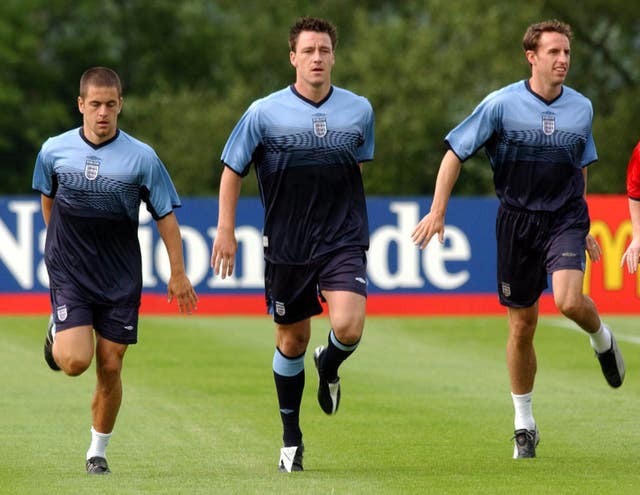 Joe Cole (left) and Gareth Southgate (right) were England team-mates