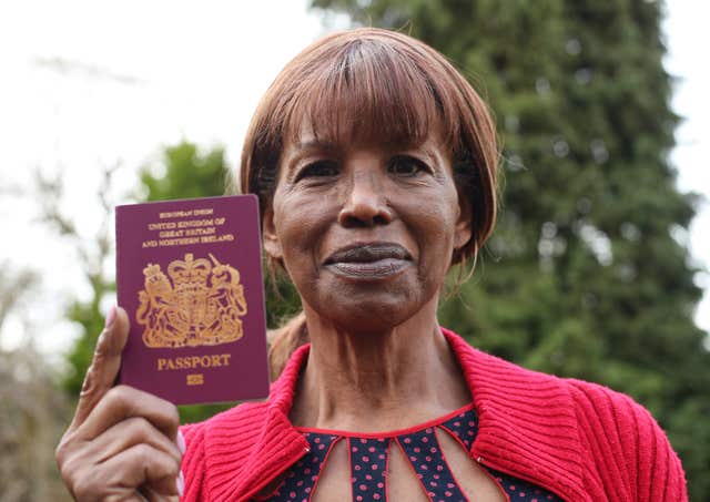 Mrs Williams' son Mozi Haynes had his deportation halted while his case was reviewed by the Home Office (Yui Mok/PA)