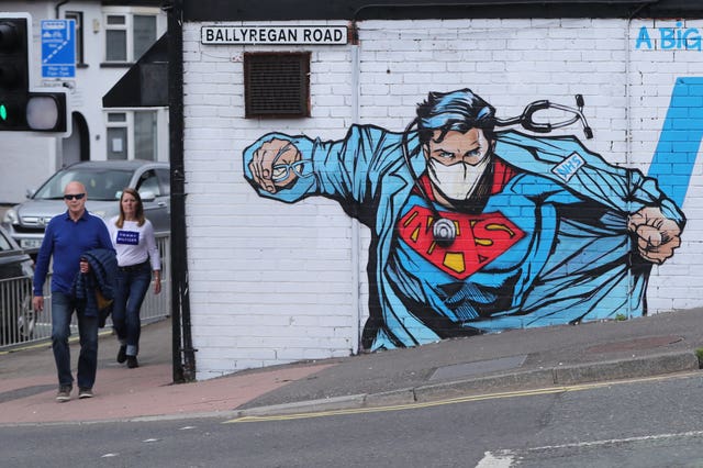 Street art supporting the NHS 