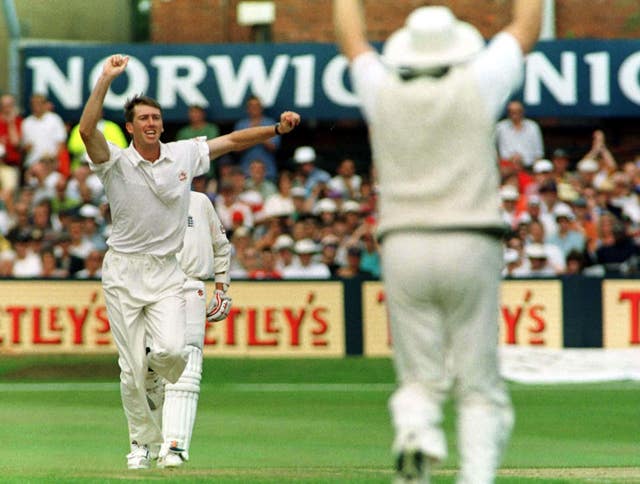 Glenn McGrath had England captain Michael Atherton caught behind on the way to Australia clinching the win by an innings and 61 runs in 1997