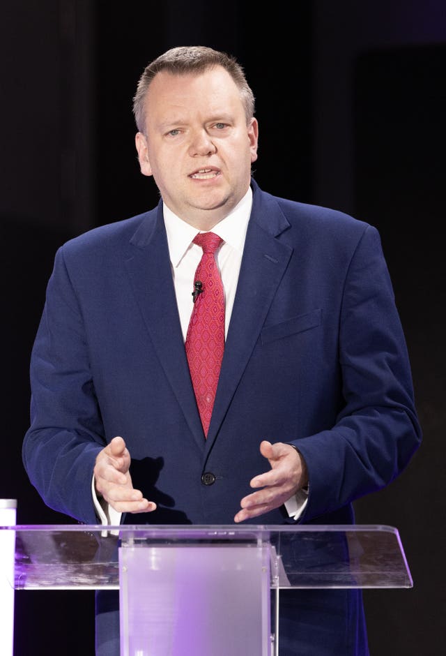 Shadow Cabinet minister Nick Thomas-Symonds, of the Labour Party, during Channel 4 News’ General Election debate in Colchester