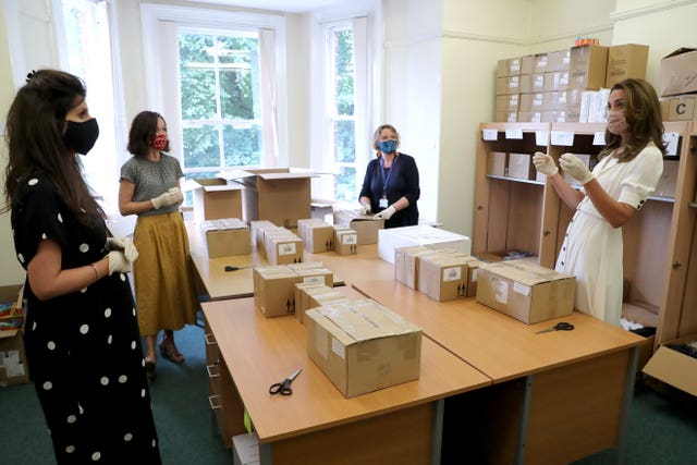 The Duchess of Cambridge visits Baby Basics UK And Baby Basics Sheffield