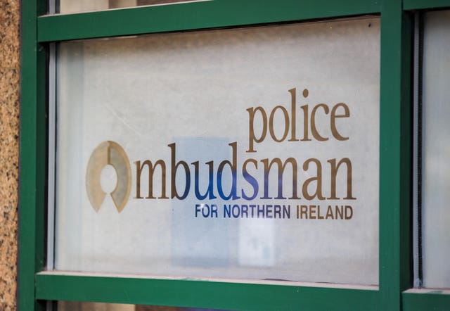 A sign reading 'Police Ombudsman for Northern Ireland'