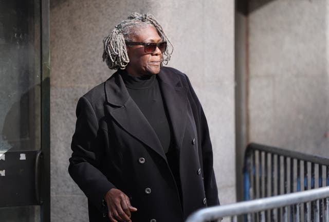Janice Nix leaving the Old Bailey in March 2025 