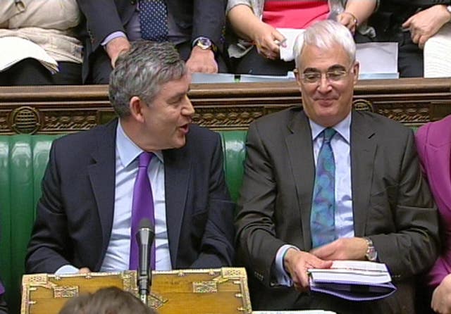 Alistair Darling and Gordon Brown