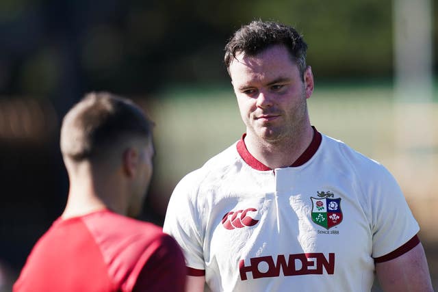 British and Irish Lions' James Ryan looks on during a team run
