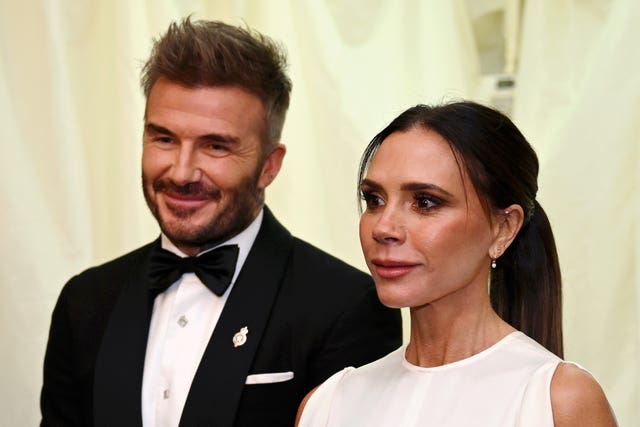 David and Victoria Beckham attend a dinner at Highgrove