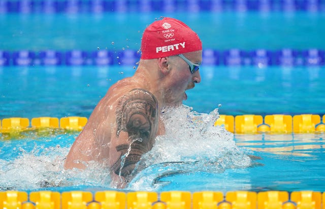 Adam Peaty registered the eighth fastest time in the history of the 100 metres breaststroke (Adam Davy/PA)