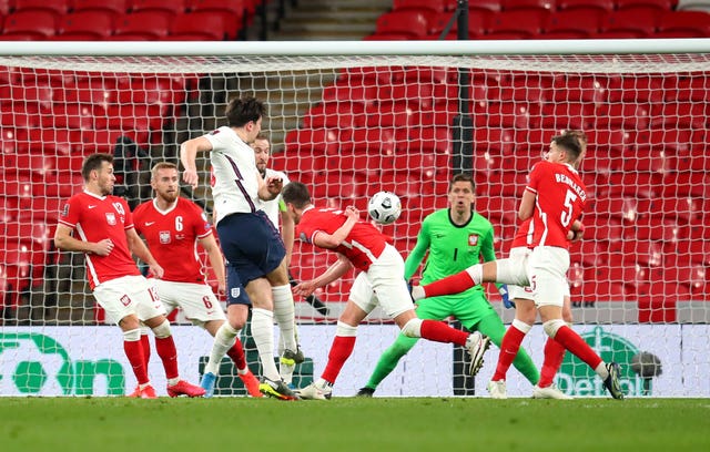Harry Maguire scores England's winner against Poland 