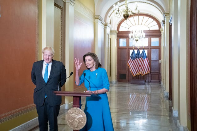 Boris Johnson meets Nancy Pelosi