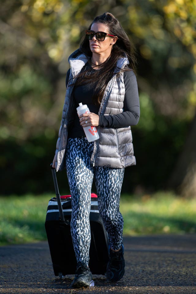 Rebekah Vardy arrives at Planet Ice in Peterborough 