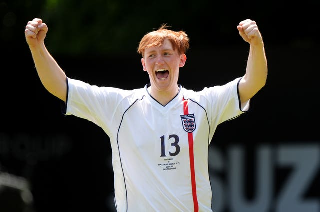 Morgan Burtwistle, better known as Angryginge, at Soccer Aid for Unicef