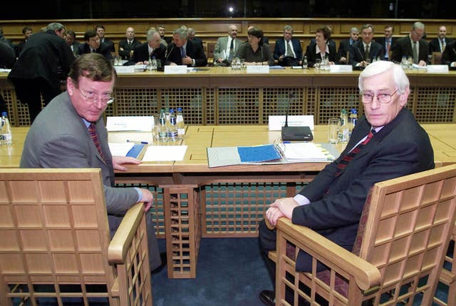 David Trimble (left) and Seamus Mallon