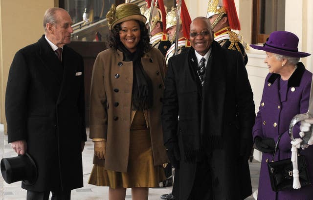 Jacob Zuma during a state visit to the UK (Ben Stanstall/PA)
