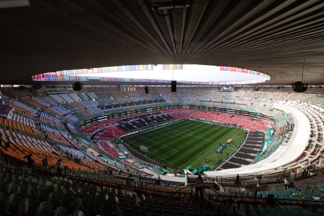General view inside the Azteca Stadium before the World Cup's opening game between Mexico and South Africa
