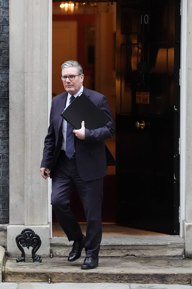 Sir Keir Starmer leaves 10 Downing Street