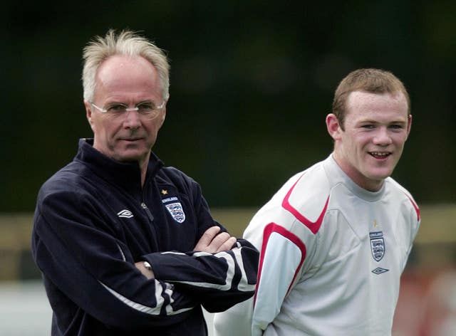 Sven-Goran Eriksson and Wayne Rooney